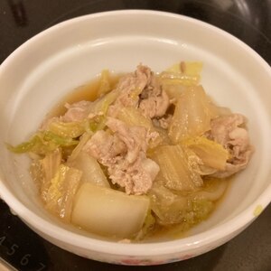 白菜と豚しゃぶ肉の蒸し煮♩